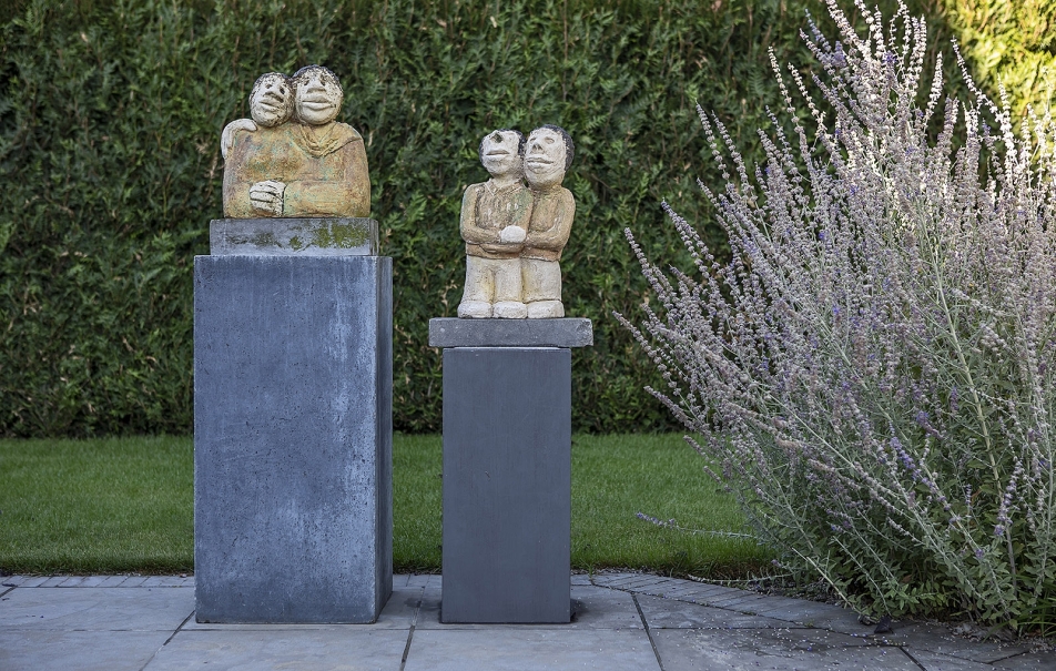 tuin betonklinkers oprit zwembad tuin