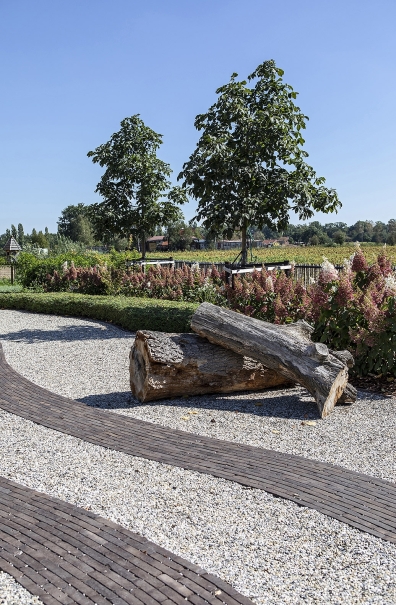 tuin betonklinkers oprit zwembad tuin