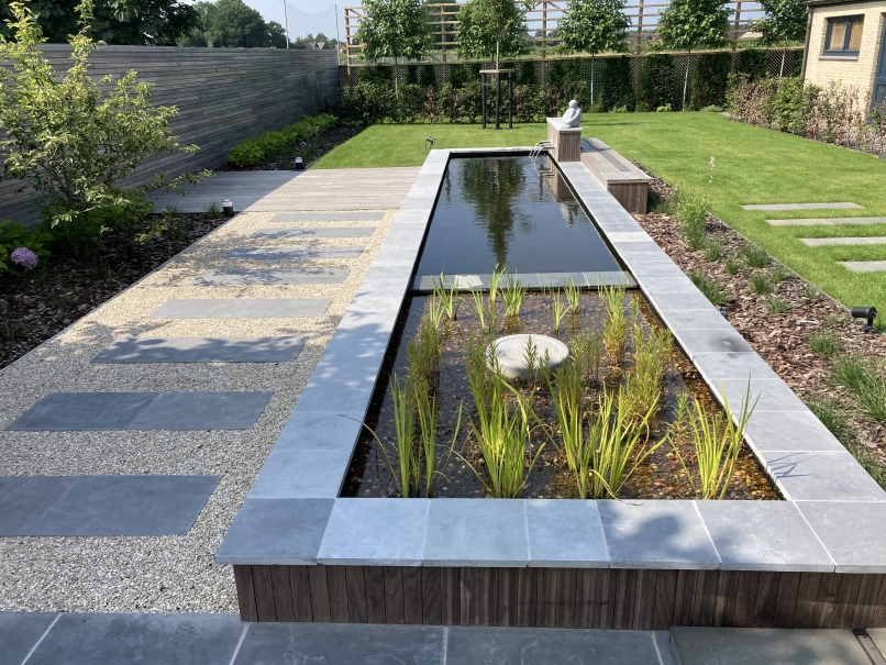 tuin betonklinkers oprit zwembad tuin